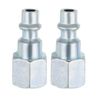 sourcing map High-Flow Plug, Quick Coupler Air M Type Fitting Quick-Connect Fitting, 1/4-Inch NPT Female Plug 2pcs