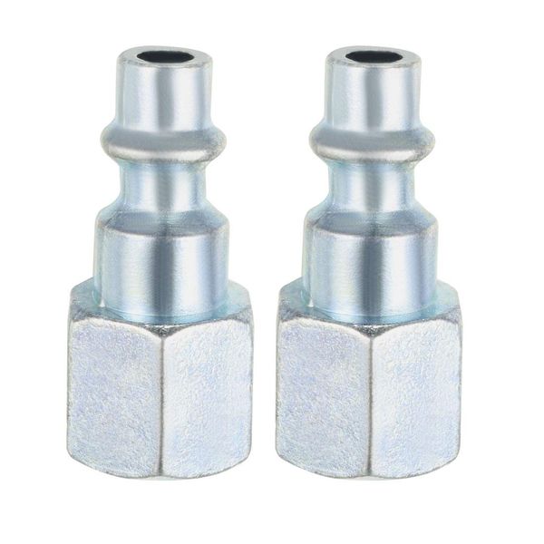 sourcing map High-Flow Plug, Quick Coupler Air M Type Fitting Quick-Connect Fitting, 1/4-Inch NPT Female Plug 2pcs