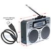 Multi-Functions AM FM  Retro Cassette Player Recorder With Digital Clock Timer