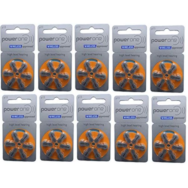 Varta PowerOne Hearing Aid Batteries Size 13-10 Packs of 6 Cells