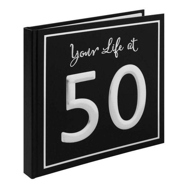 Widdop Paperwrap Black & Silver Scrap Book - Your Life At 50