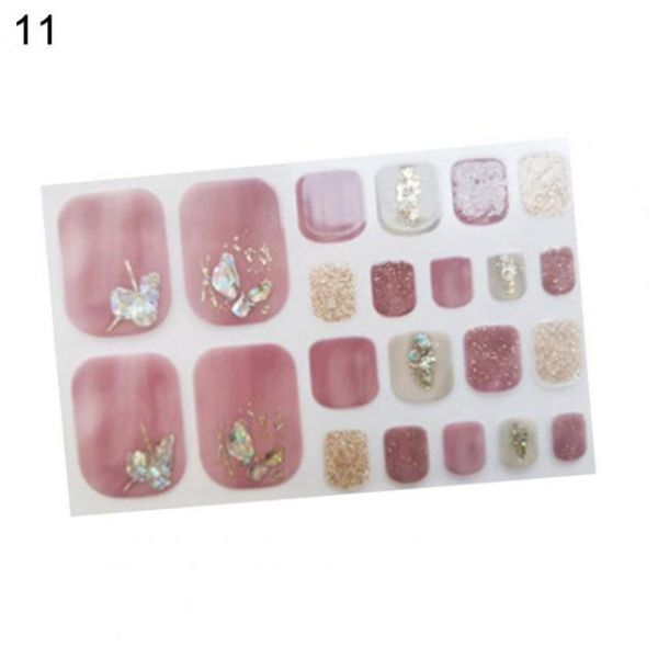 Summer Pedicure Pedicure Pedicure Toenail Nail Sticker Adhesive Toe Nail Sticker Summer Style Tips Full Cover Toe Nail Art Supplies Foot Decals For Women Girl Drop Ship 1 Sheet