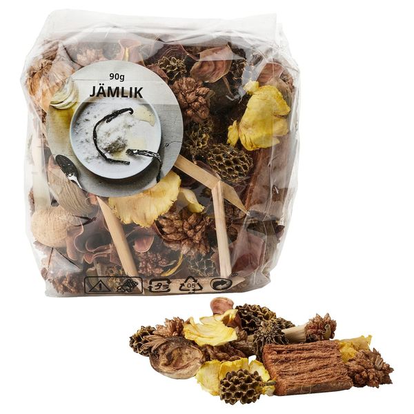 IKEA/IKEA JAMLIK/Jemliek: Scented Potpourri 3.5 oz (90 g), Vanilla/Light Beige (41.3 inches (105.027.65 cm))