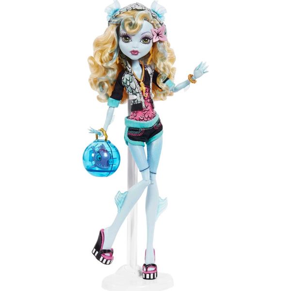 Monster High Lagoona Blue Reproduction Doll Wearing Original Fashion & Shoes with Pet, Doll Stand & Accessories, 10-5-inch Collectible Toy