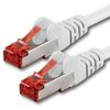 1x 0.5m - Cat 6 network cable patch cable Cat6 RJ45 SFTP - white