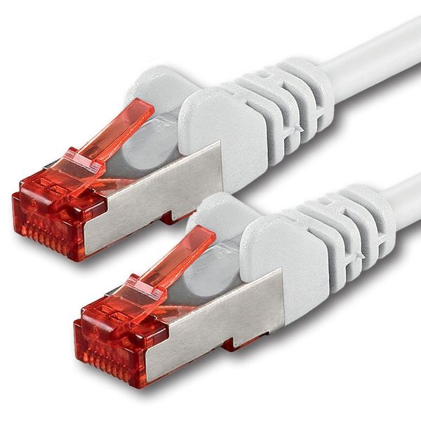 1x 0.5m - Cat 6 network cable patch cable Cat6 RJ45 SFTP - white