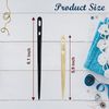 Savina Set 2 Nalbinding Needle Bone & Horn with Large Two-Eyed. Handmade Binding Tool, Multipurpose Weaving/Knitting/Stitching Needles for Craft Work