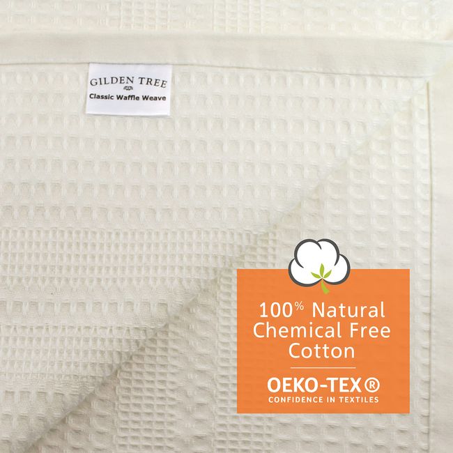 Gilden Tree Modern Waffle Design Cream Cotton Hand Towel