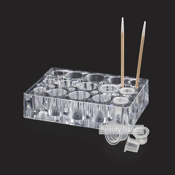 Acrylic pigmented cup holder 9 holes multi-purpose semi-permanent material