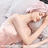 WUBAYI Silk Bonnet for Sleeping, Imitation Night Sleep Caps, Silk Wrap with Elastic Adjustable Button, Soft Head Cover Sleeping Hat for Women with Curly Hair Pink