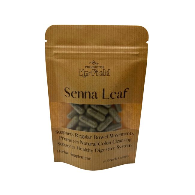 Senna Leaf 100% Organic Capsules 500 mg Quantity 30