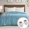Heated Blanket, Eletric King Size Blanket, Soft, Ribbed, Plush Heating Blanket K