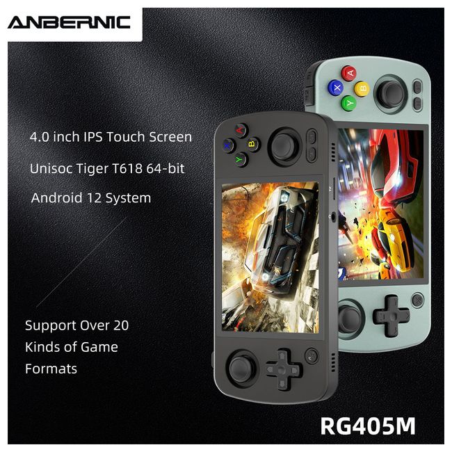ANBERNIC RG405M Retro Handheld Game Console 4 inch IPS Touch Screen T618  CNC/Aluminum Alloy Android 12 Portable Player 3000+Game