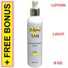 BIKINI TAN - Sunless Self Tanning Lotion - LIGHT - 8 oz + Best Tanner Mitt