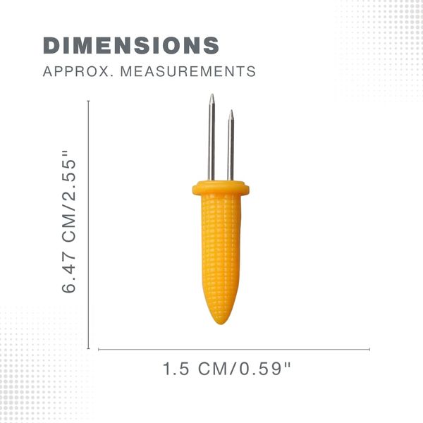 8 Interlocking Corn Holders Stainless Steel Cob Forks, Twin Prong Sweetcorn Skewers for Home and Camping BBQ Grill