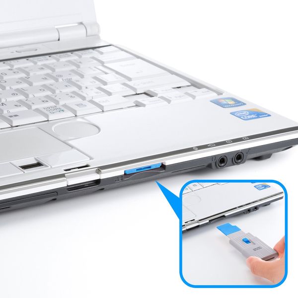Sanwa Supply SLE-27-BL SD Card Slot Mounting Security (e-Security/Blue)