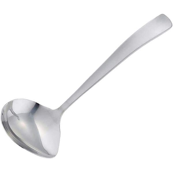 Shimomura 43073 Horizontal Mouth Ladle, Made in Japan, Dishwasher Safe, Dressing, Serving with Pourer, Total Length 6.1 inches (15.4 cm), Table Top Ladle, Stainless Steel, Tsubamesanjo