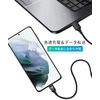 E-BOX Magnetic Charging Cable, Tablet Compatible, 3.3 ft (1 m) x 3 Pack, 3A, Rapid Charging, Data Transfer, Magnet, Micro USB Type C Cable (Blue)