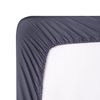 Todocama - Fitted sheet made from extra soft brushed microfibre. (180 x 190/200 cm, Dark Grey)