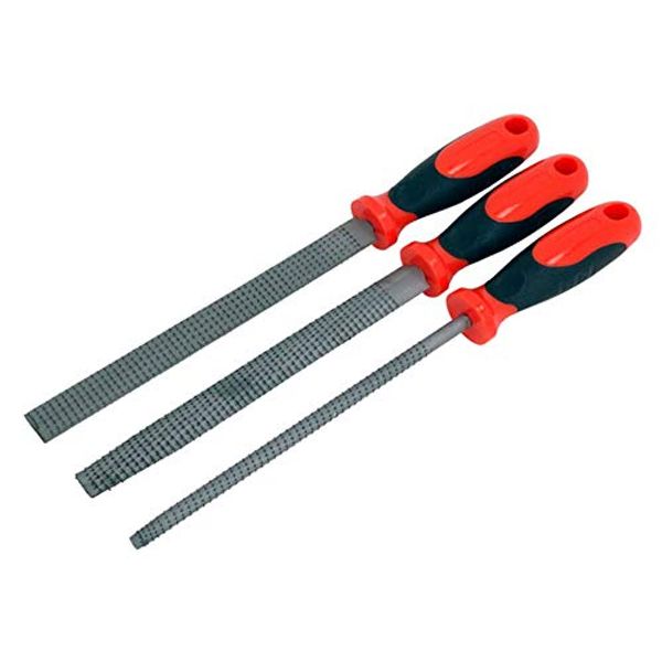 3 Pce 200mm Quality Wood Rasp File Set