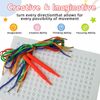 Thread Board Set,Threading Boards,Colorful Threading Sensory Board,Sensory Threading Boards,Interactive Threading Board,Sensory Activity Board,DIY Set with One Thread Board,Two Pen,Eight Threads