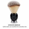 Parker's Deluxe Synthetic Silvertip Shaving Brush w/Black & Chrome Handle