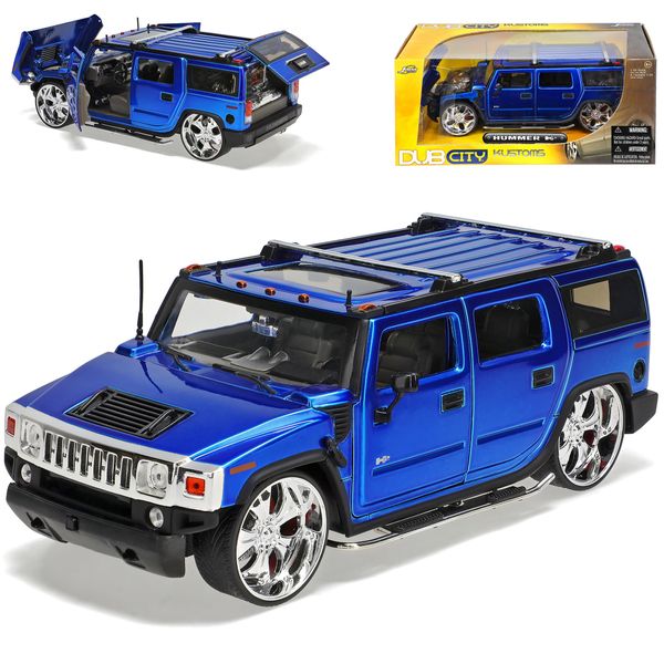 Hummer H2 H 2 SUV Blue Van 1/24 Jada Model Car Model Car