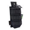 ROCOTACTICAL Tactical Radio Pouch, 1000D Nylon Tactical Molle Radio Pouch Holster Compatible with 5.11 Bags/Packs (Black)