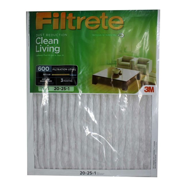 3M Filtrete Dust Reduction Clean Living 20x25x1 Single Filter