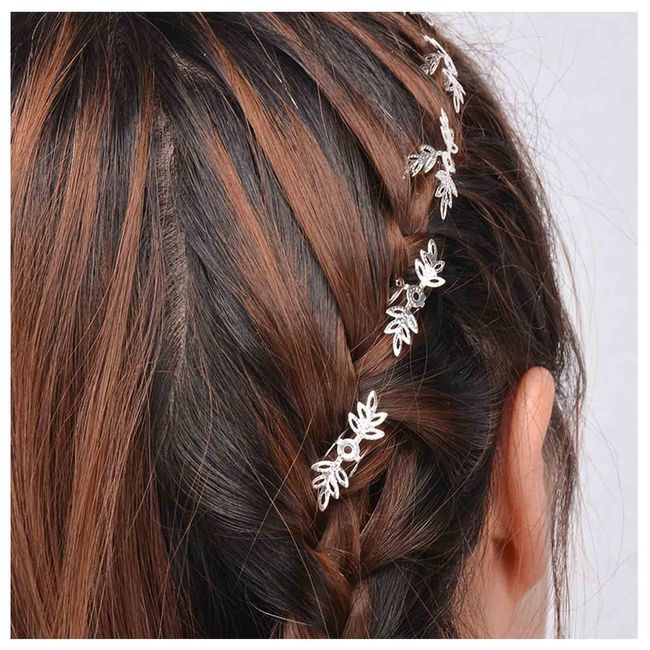 Dervivea Boho Schneeflocke Haarspange Barrette Silber Blatt Haarspangen Barrette Dreadlocks Haar Zopf Ringe Metall Schneeflocke Kopfbedeckung Clips Zubehör Für Frauen Und Mädchen Kopfschmuck 5 Pcs