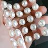 131 Rhinestone Stickers (Deco Stickers), Pearl Type, 0.4 inch (10 mm), White, 2 Sheets, Glitter Plump Round