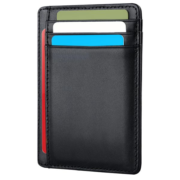 Men Card Holder - RFID Card Wallet - Slim Men Wallet - Minimalist Credit Card Holder - RFID Protection Technology - Holds up to 6 Cards and Banknotes - Ideal for Travel