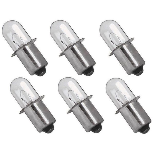 GULUANT 6 Pack Replacement 18 Volt Flashlight Xenon Bulb for Dewalt DC509 Model