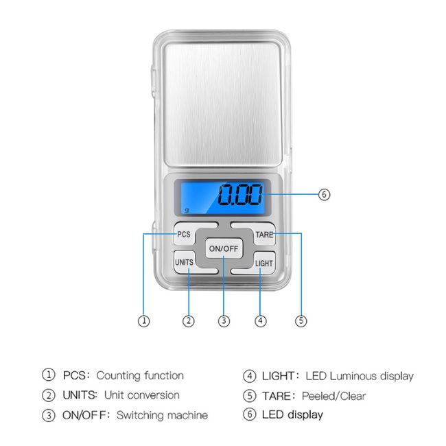 Digital Scale High Accuracy Pocket Scale Herb Scale with LCD Display for  Kitchen Jewelry Weighting(300g/0.01g)