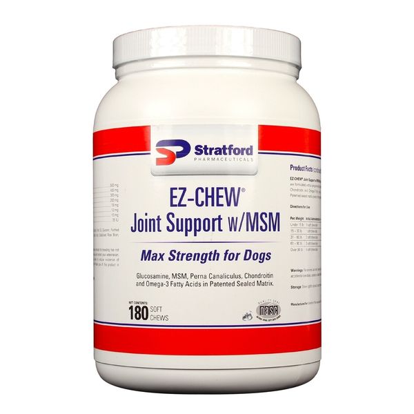 EZ-CHEW Max Strength Joint Support with MSM Soft Chews for Dogs (180 count)