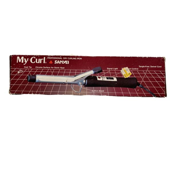 Vintage Sanyei My Curl Professional Dry Curling Iron SN-101