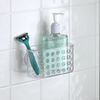 Bath Bliss Suction Cup Bath Caddy Basket, Soap and Razor Holder for Shower, Clear
