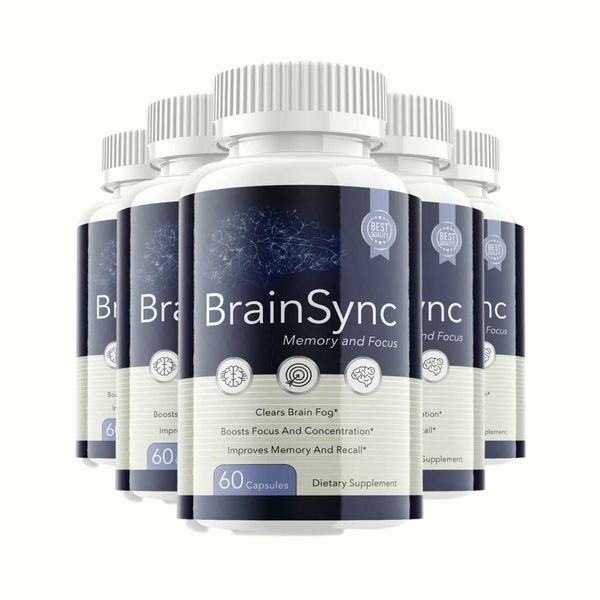 5-Pack Brainsync Nootropic Supplement - Brain Sync Pills for Memory-300 Capsules