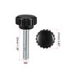 sourcing map M6 x 35mm Metric Male Thread Knurled Clamping Knobs Grip Thumb Screw on Type Hand Clamping Handle Bolt with Plastic Knobs Black 3 Pcs