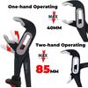 Sharp-tec 250mm Plumbers Wrench, Adjustable Plumbers Pliers, Water Pump Plier with 85mm Width Opening, Red