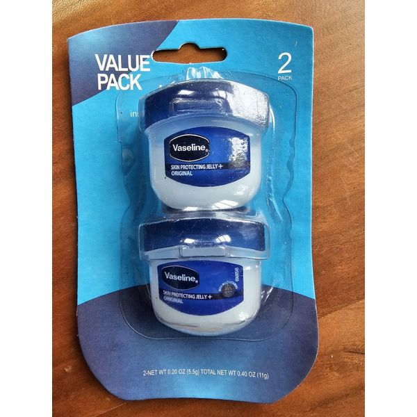 VASELINE LIP CARE SOFTEN & MOISTURIZE PETROLEUM JELLY 5.5 (2  PER PACK )