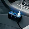 Tsuchiya Yac PZ-711 Car Supplies, Socket Distributor, Ring Light Socket, Twin + 2 USB 4.8A