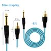Tattoo Clip Cord Gold-plated Cable, AWADUO Professional Rubber Tattoo Clip Line Cable 6.35mm to RCA OD 2.2 Cords for Tattoo Pen/Rotary Tattoo Machine(Blue/1.8M)
