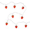 Lights4fun 10 Warm White LED Battery Operated Strawberry String Fairy Lights with Timer