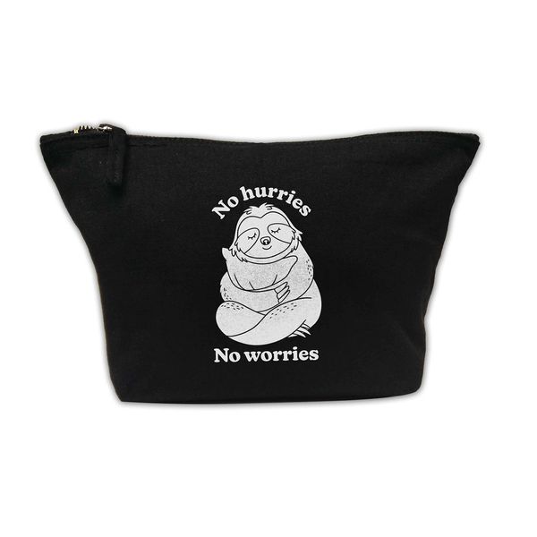 Flox Creative Makeup Bag No Hurries No Worries Black