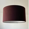 Brown Velvet Drum Lampshade