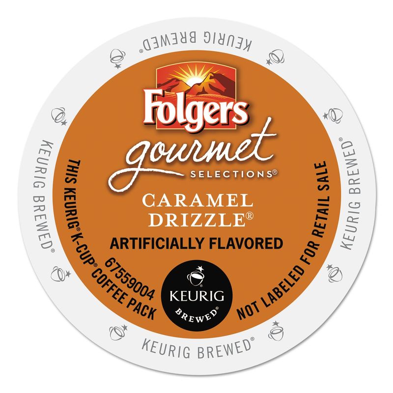 Folgers 6680 Caramel Drizzle Coffee K-Cups, 24/box