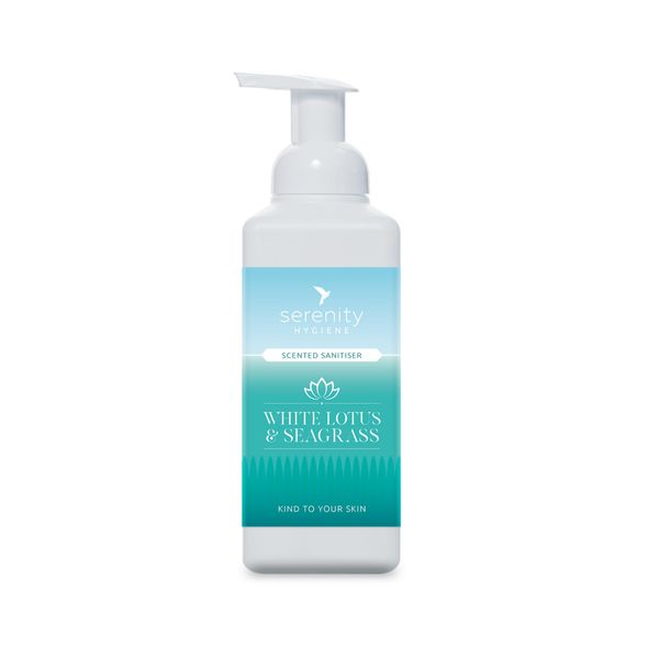 Hand Cleansing Sanitiser Foam, No Alcohol Foaming Hand Sanitizer Dispenser - White Lotus & Seagrass - 500ml