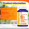 500 mg Benfotiamine - Fat Soluble Vitamin B1 - Supplement Support for Memory