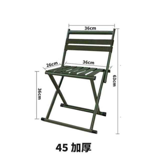 Backrest Maja Chair Outdoor Folding Stall Fishing Folding Chair Army Green Outdoor Chair Folding Chair, 01 1